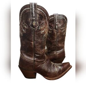TONY LAMA Women's US 7 1/2 Western Cowgirl Brown Boots